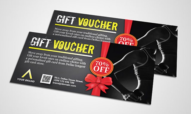 in voucher cho phòng tập thể hình