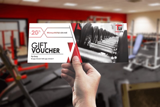 in voucher phòng tập gym