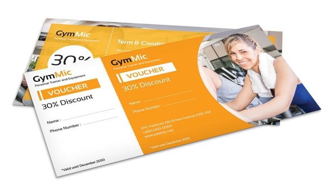 voucher cho phòng tập thể hình