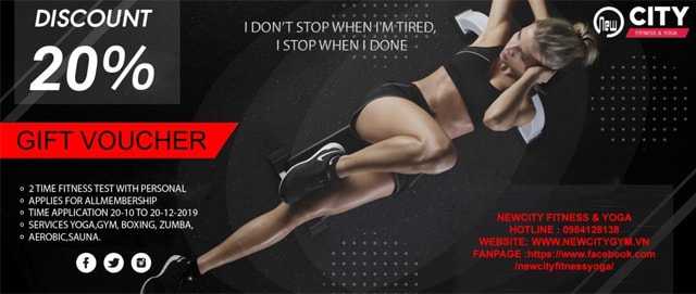 voucher phòng tập thể hình