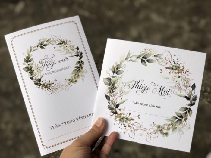 in ấn thiệp mời từ giấy mỹ thuật