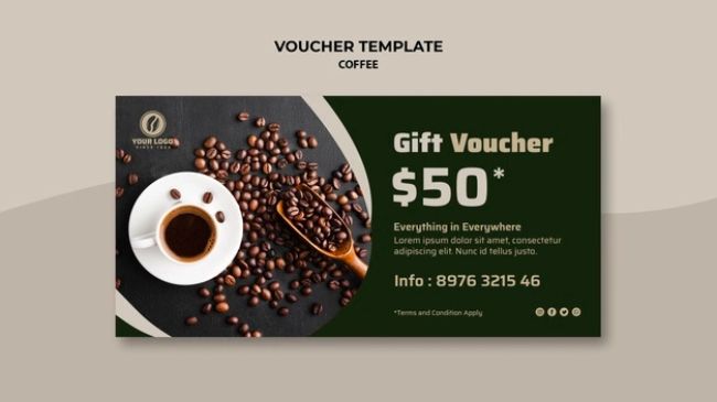 in voucher quán cà phê tại xưởng