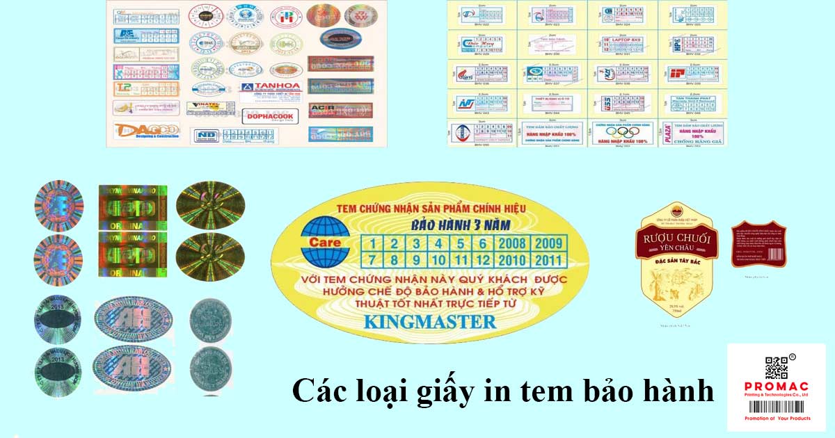 giấy in tem bảo hành